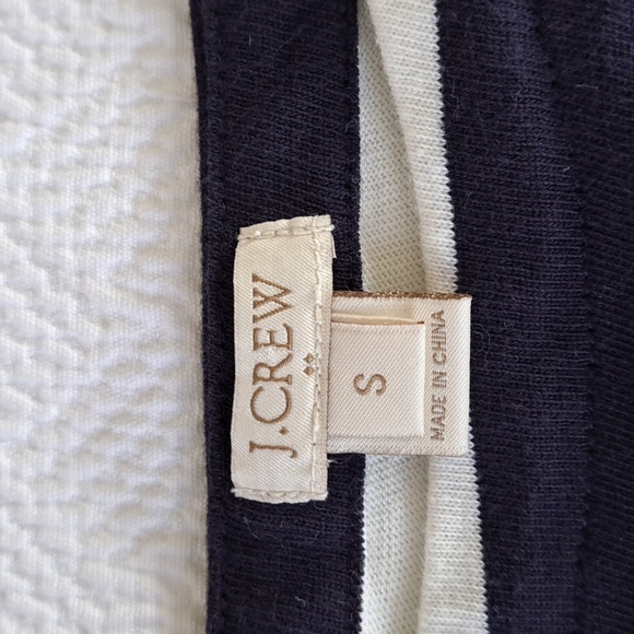 J.Crew Womens Navy/Cream Striped Long Sleeve‎ Cotton Midi Dress Size Small - Picture 9 of 12